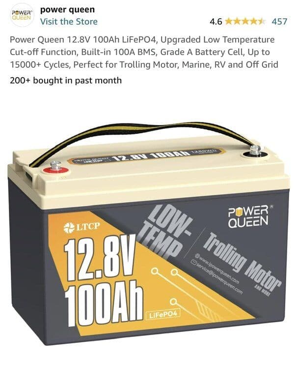 Power Queen LiFePO4 Battery 12V 100Ah Bluetooth Group31 Deep Cycle Battery image 6